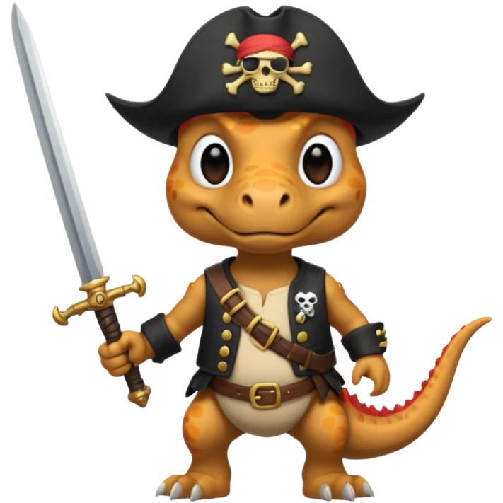 Dinosaur pirate emoji