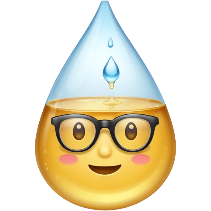 Clear liquid on glasses  emoji