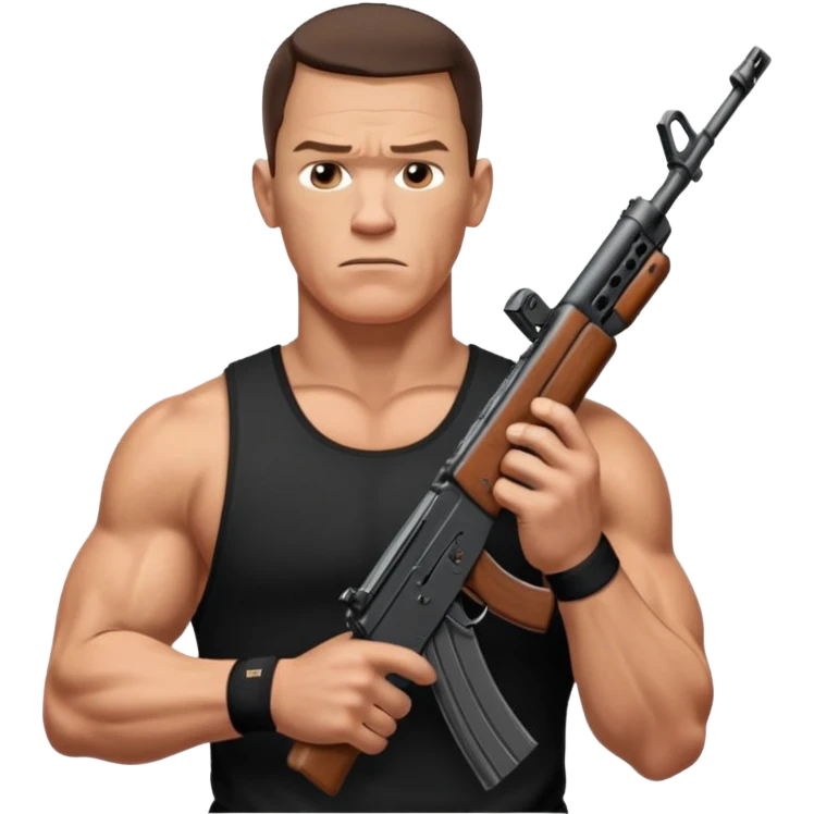 John cena with an ak-47 emoji