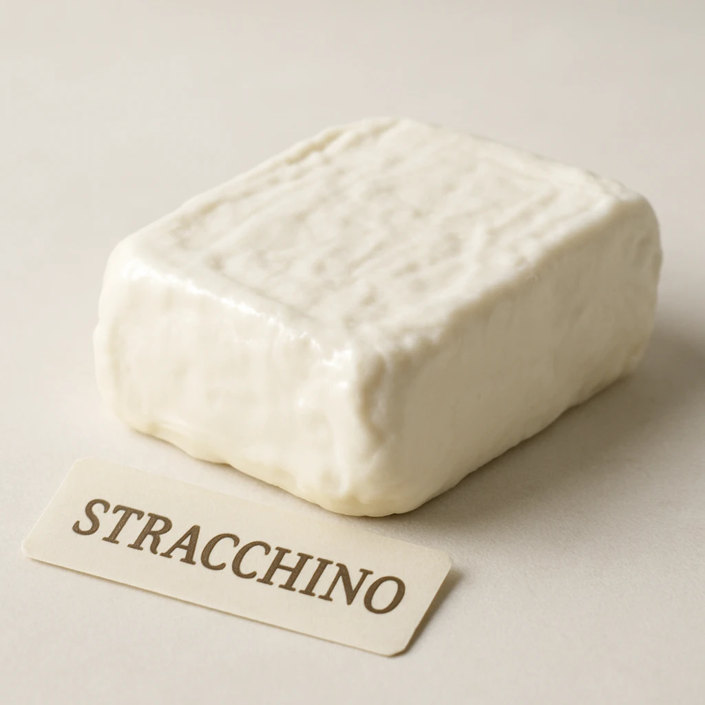 realistic photo of Italian stracchino cheese, soft white cheese on a light background emoji