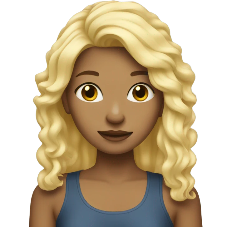 girl with blonde haie emoji