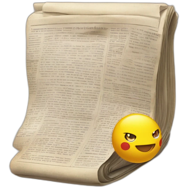 news, newspaper, document, pokemon, journal, enchanted, book, magic, future emoji