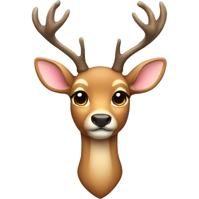 Deer wearing a bow emoji