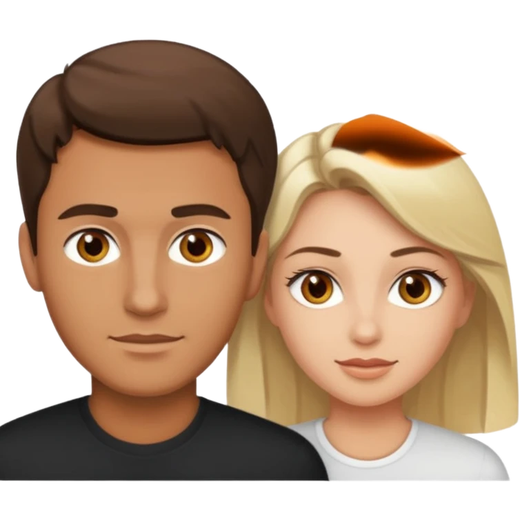 Light brown brunette man having sex with white blonde woman hazel eyes  emoji