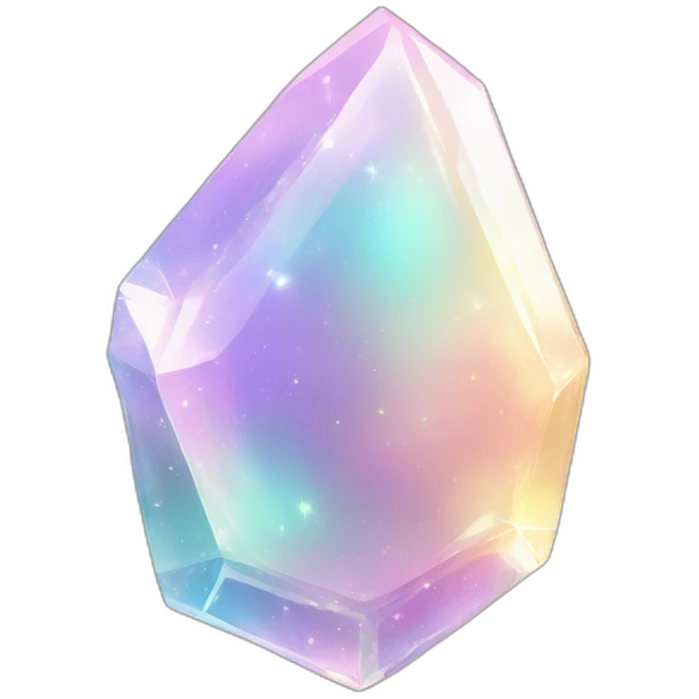 Sparkly glossy Pastel whitish iridescent glass nebula glass crystal emoji
