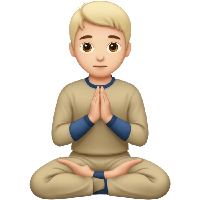 человек сидит на коленях emoji