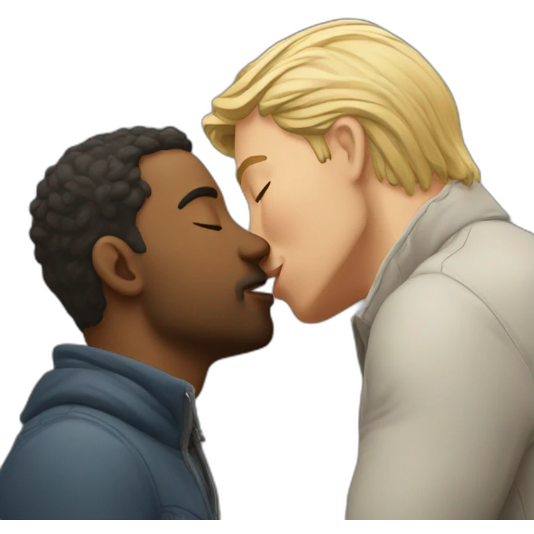 man kissing man emoji