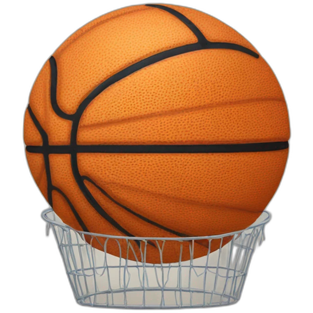 Ball of basket ball with a crown  emoji