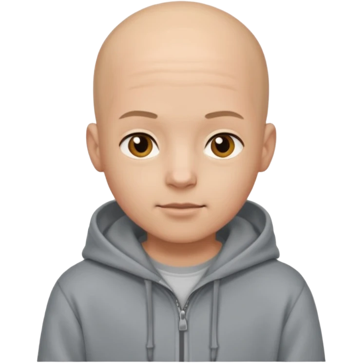 Bald boy in hoody emoji
