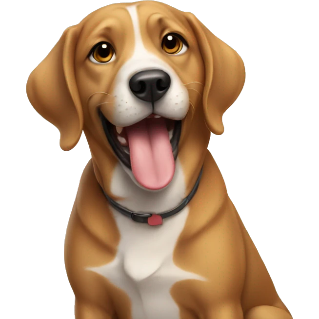 dog showing off tongue emoji