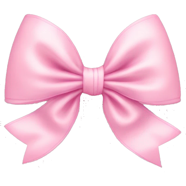 Baby pink coquette bow emoji