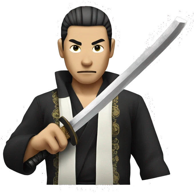 Japanese Yakuza with Samurai Sword;  emoji