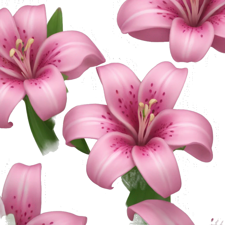 pink lilie flowers emoji