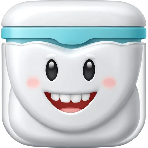 Round pack of white dental floss with no emojis emoji