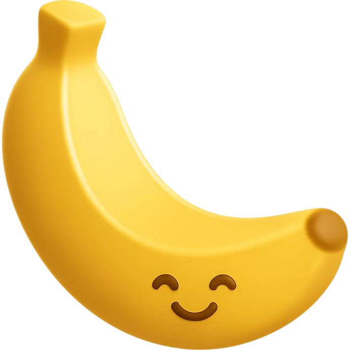 A smiling banana. emoji