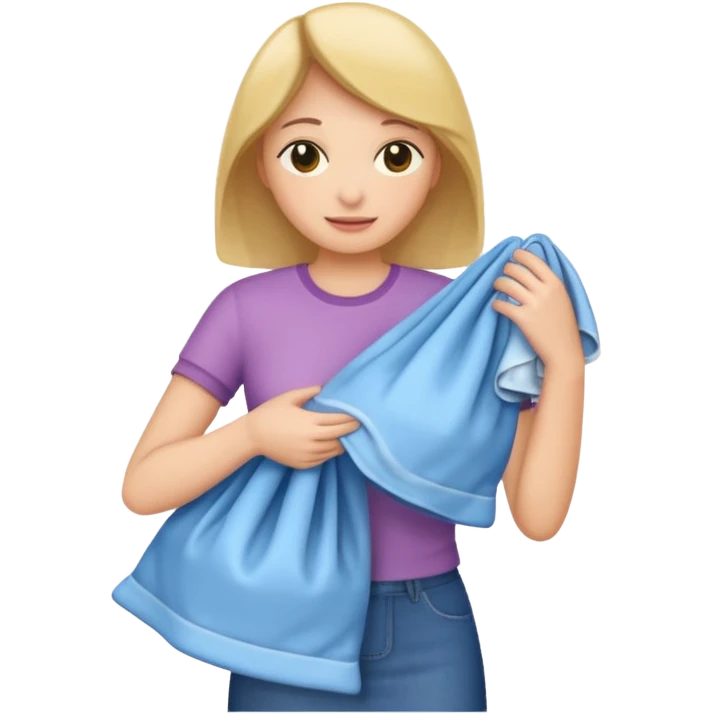 woman holding laundry emoji