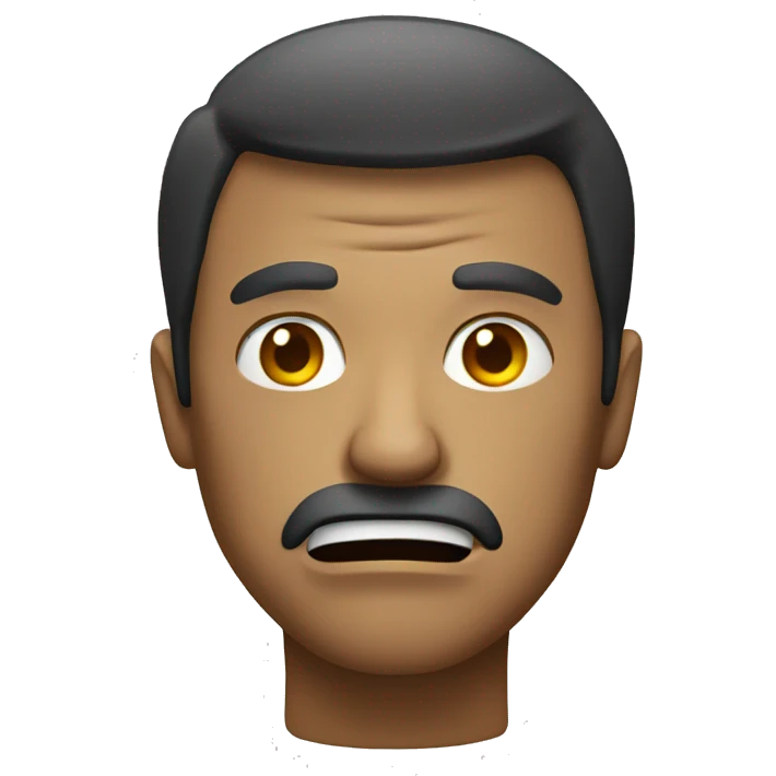 Man with an angry face  emoji