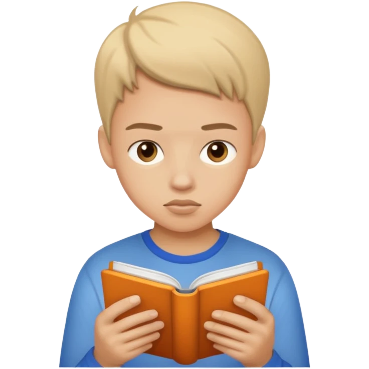 teenager reading a blog emoji