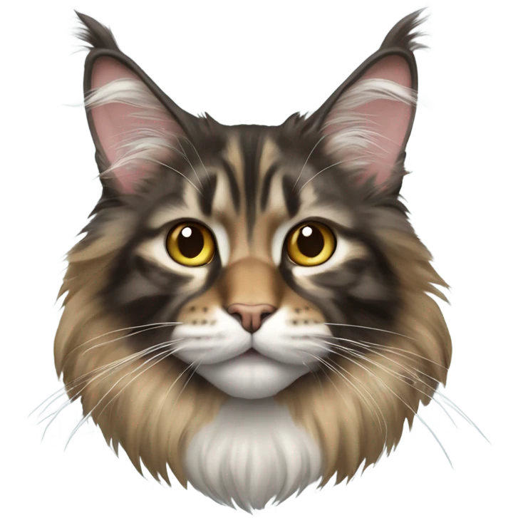 Multicolored mainecoon  emoji