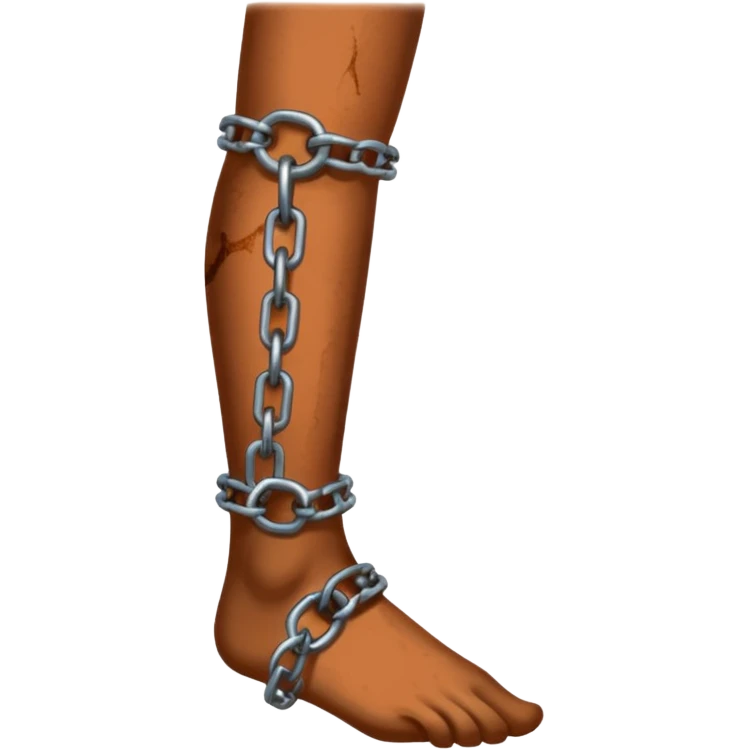 prisone chain on ankle emoji