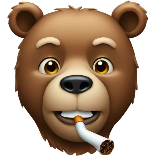 Bear smoking emoji