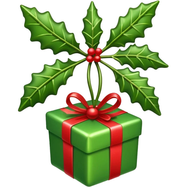 Mistletoe with gifts emoji