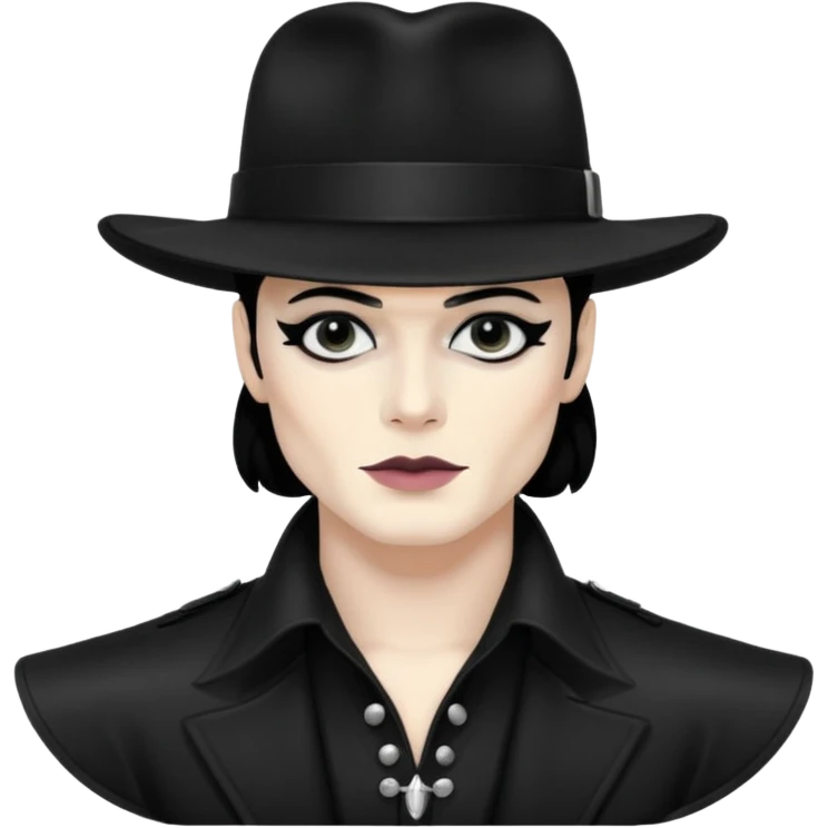 michel jackson goth in hat emoji