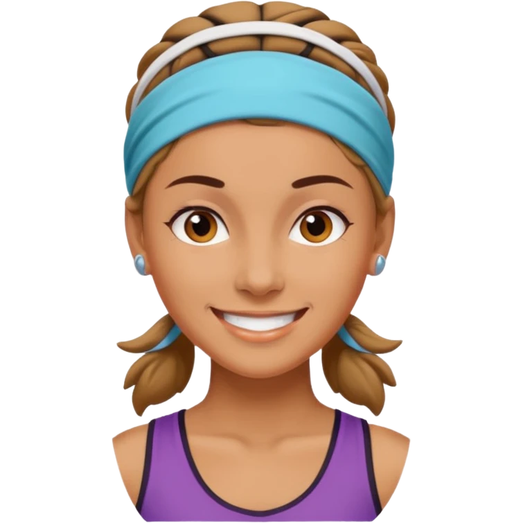 sportive woman with headband

 emoji