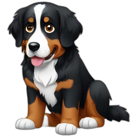 bernese mountain dog watching tv emoji