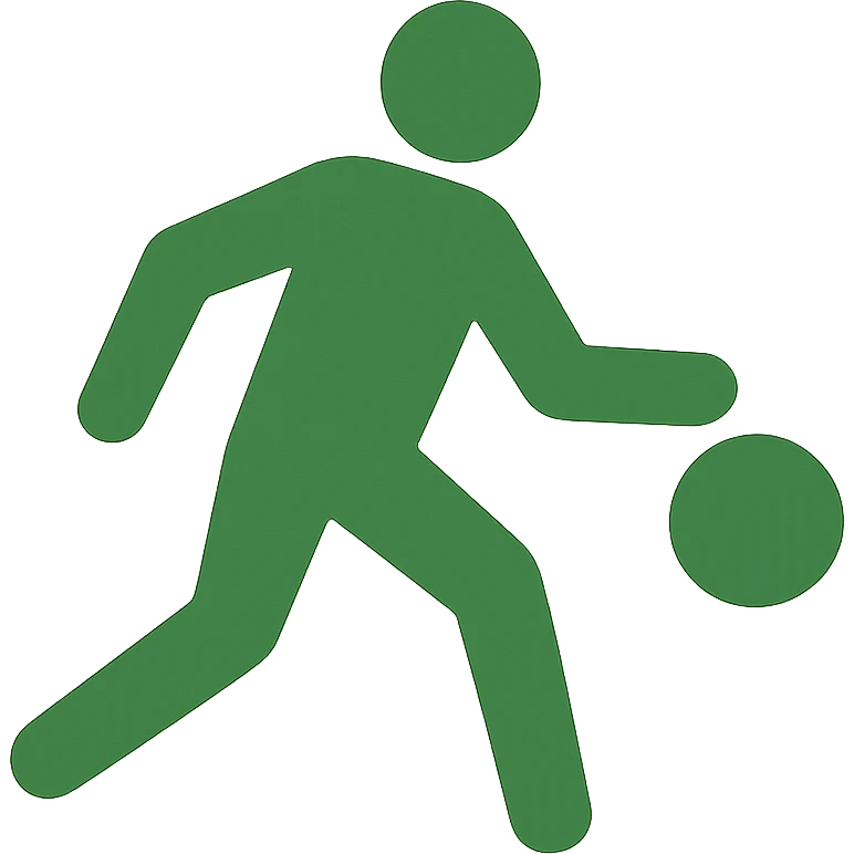 green sports icon, modern style, clean and vibrant design emoji