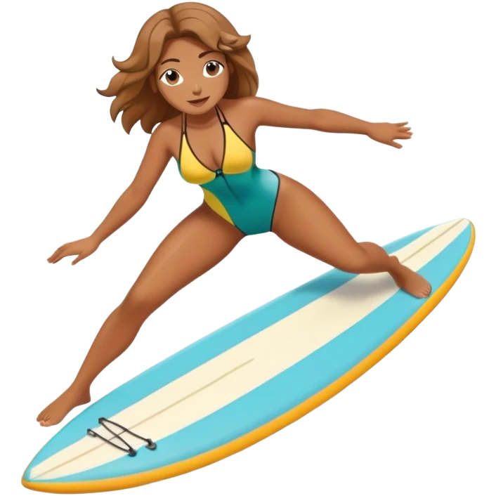 Nyree on a surfboard emoji
