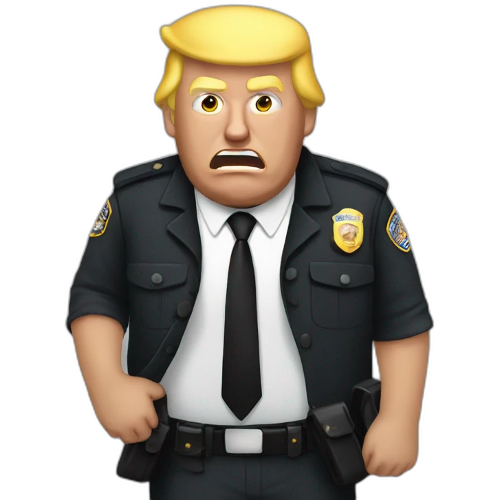 trump-getting-arrested emoji