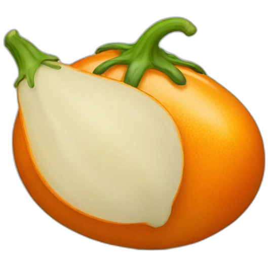 orange eggplant emoji
