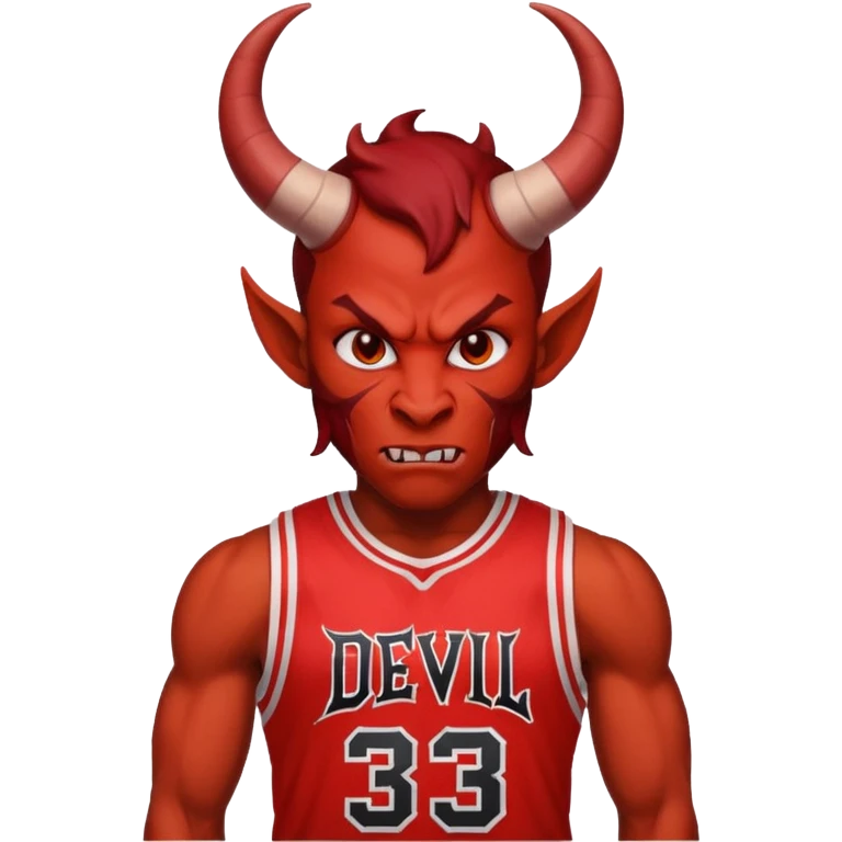 devil with basketball jersey emoji