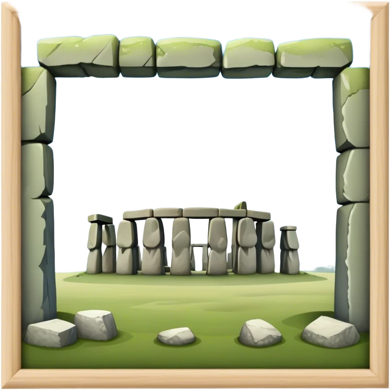 Stonehenge Landmark Emoji – Showing the prehistoric stone circle with a natural sky backdrop. emoji