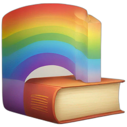 book with rainbow emoji