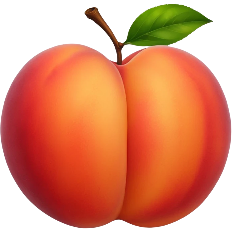 peach with hand stamp on it emoji