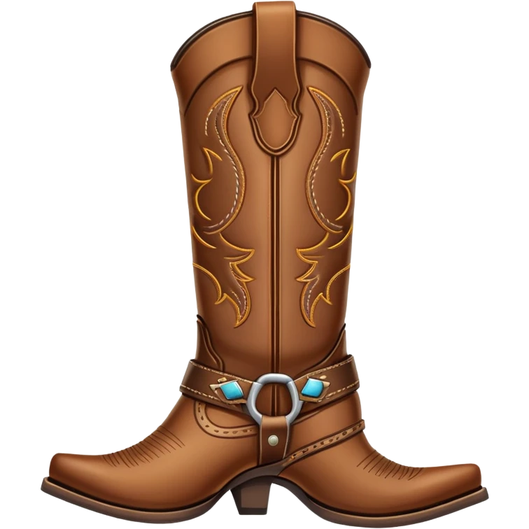 One pair of Cowboy boots with details emoji