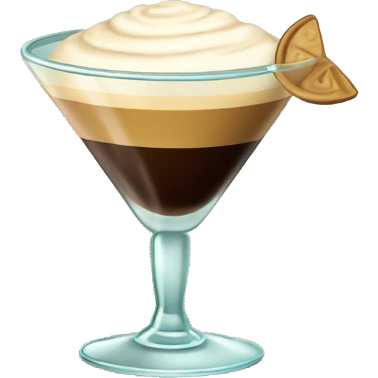 Cute espresso martini in vintage glass emoji