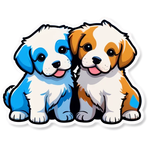 Two cavatzu puppies emoji