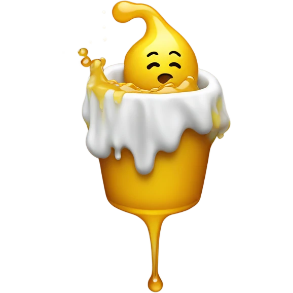 Yellow happy emoji vomiting honey emoji