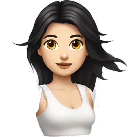 white-girl-with-long-black-hair-wearing-white-crop-top emoji