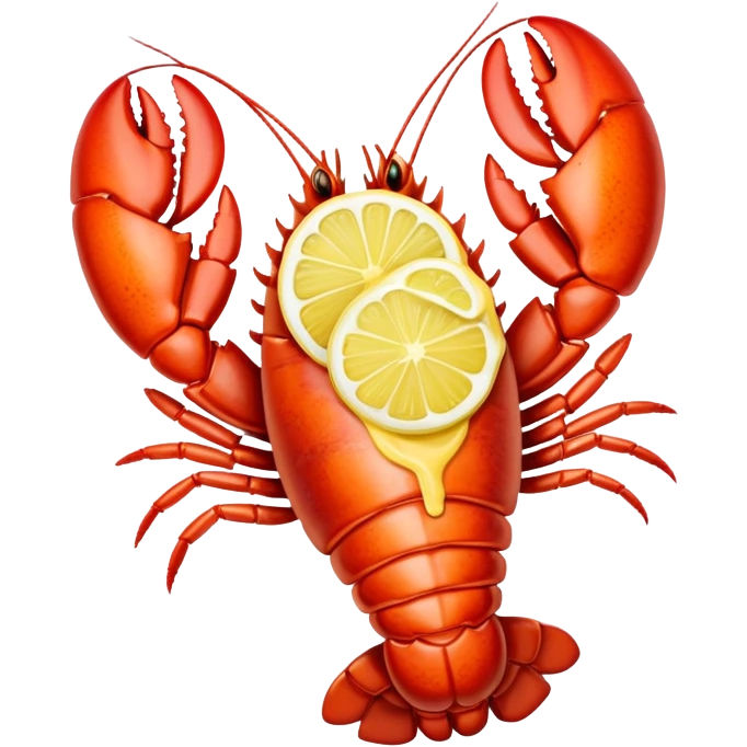 Lobster tail with lemon butter  emoji