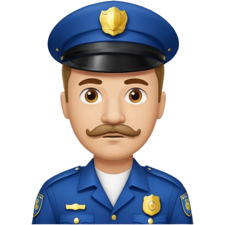 mustaches police emoji