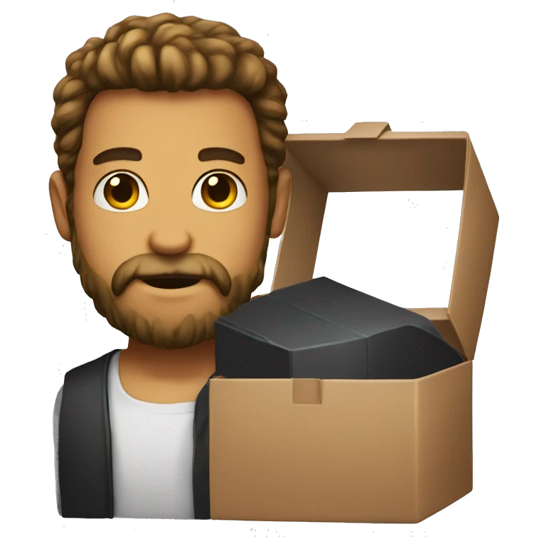 preseent box with beard emoji