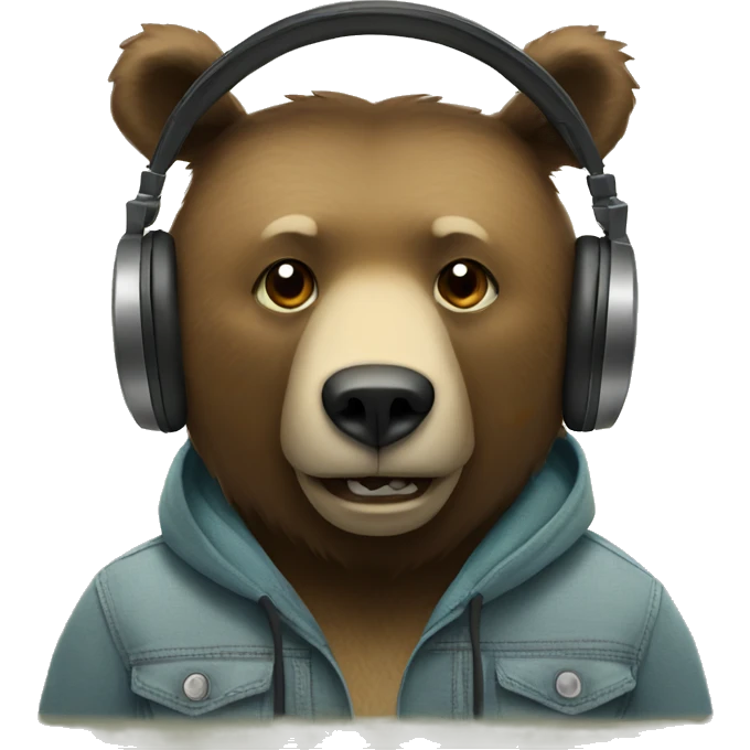 bear with headphones emoji