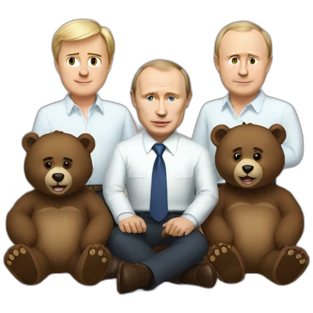 Three bears and putin emoji