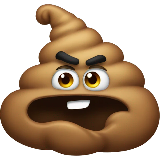 Angry poop emoji