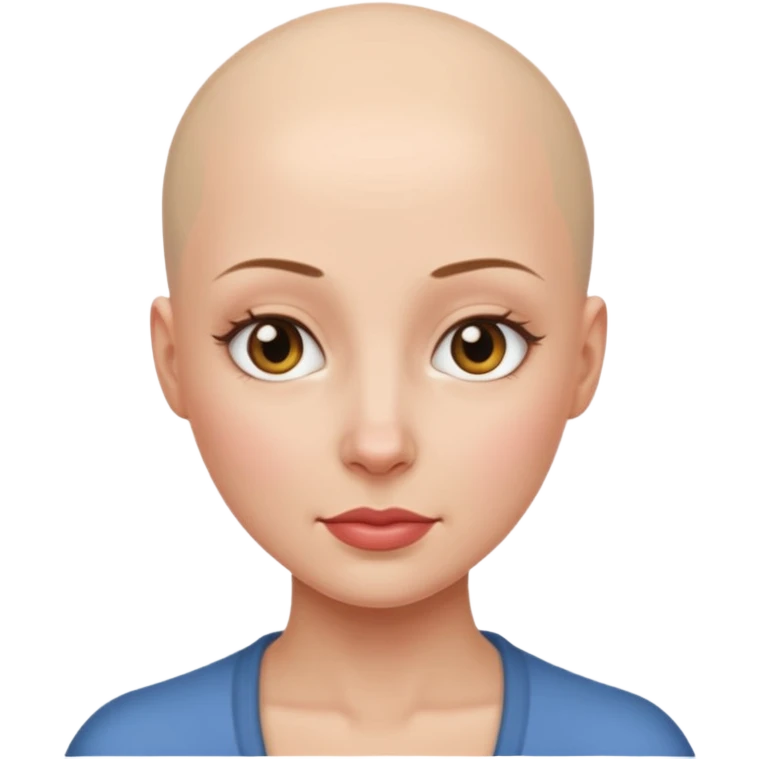 Woman with no hair  emoji