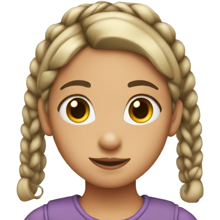 Girl with birded pigtails   emoji